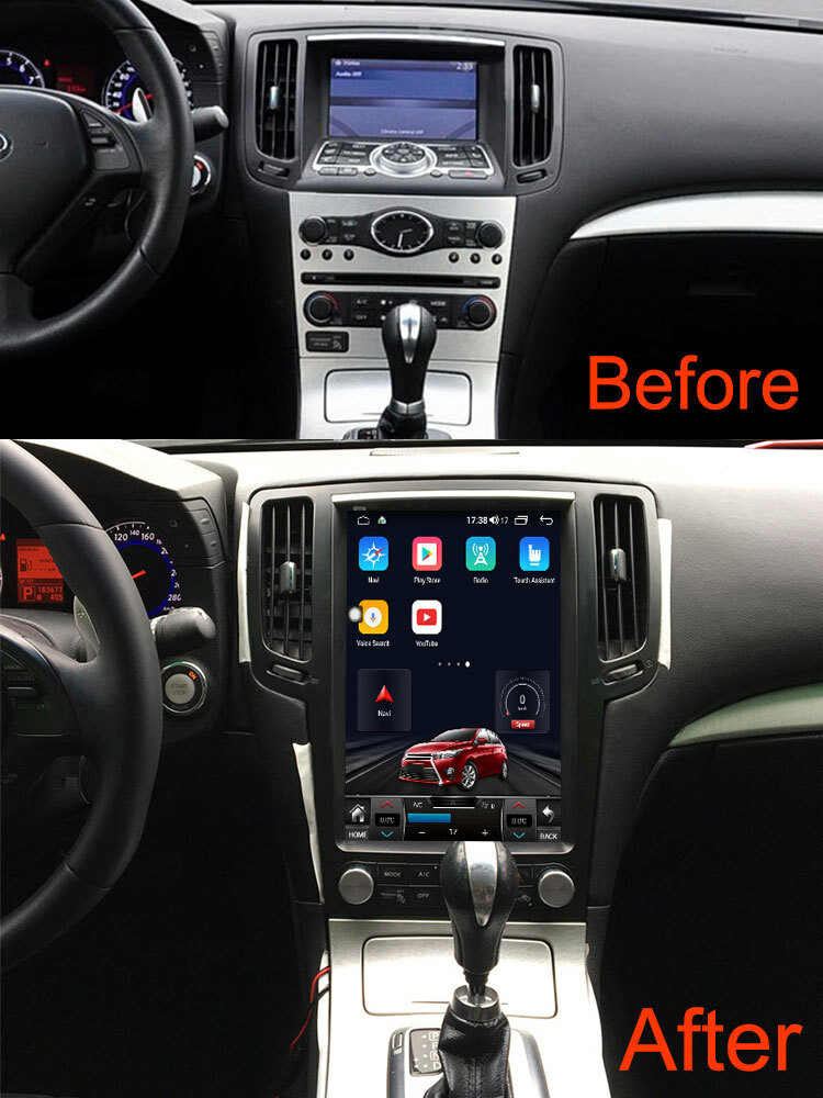 For Infiniti G25 G37 Car Stereo Radio Player GPS Android FM Touch Screen 6+128G