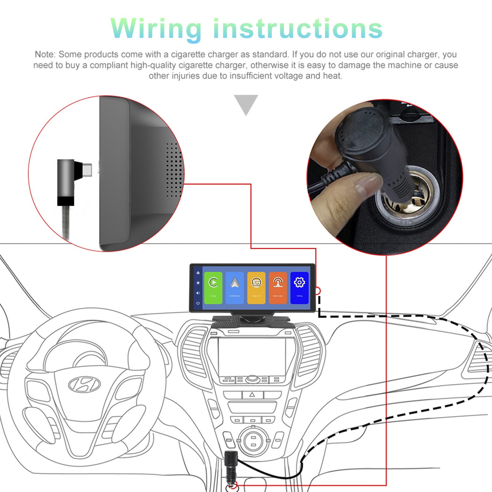 10.26inch HD Car Display Car Navigation System CarPlay all-in-one Machine Camera