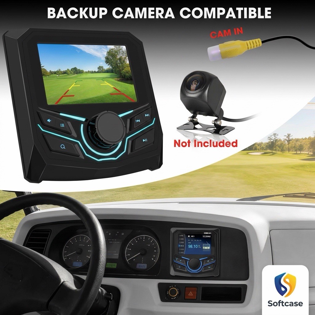 4.1in Waterproof Marine Stereo – Audio MP4/MP5 Video Player, Radio, Bluetooth