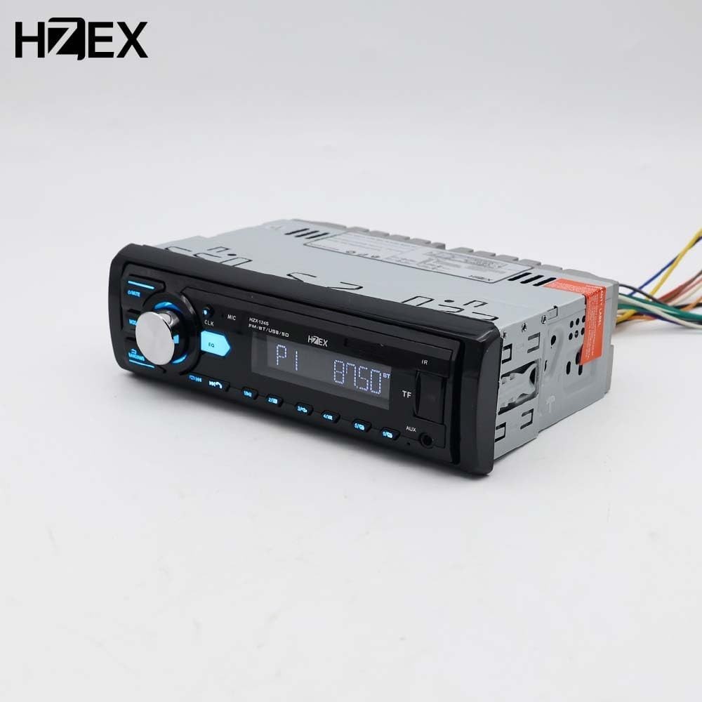 Car Stereo with Bluetooth, Media Player Subwoofer Outputs, Single Din Car Radio