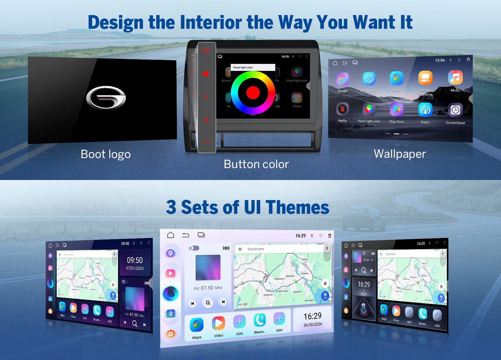 Eonon TYTACX7 9″ Android 14 for Toyota Tacoma 2005-2013 Car Radio Stereo CarPlay