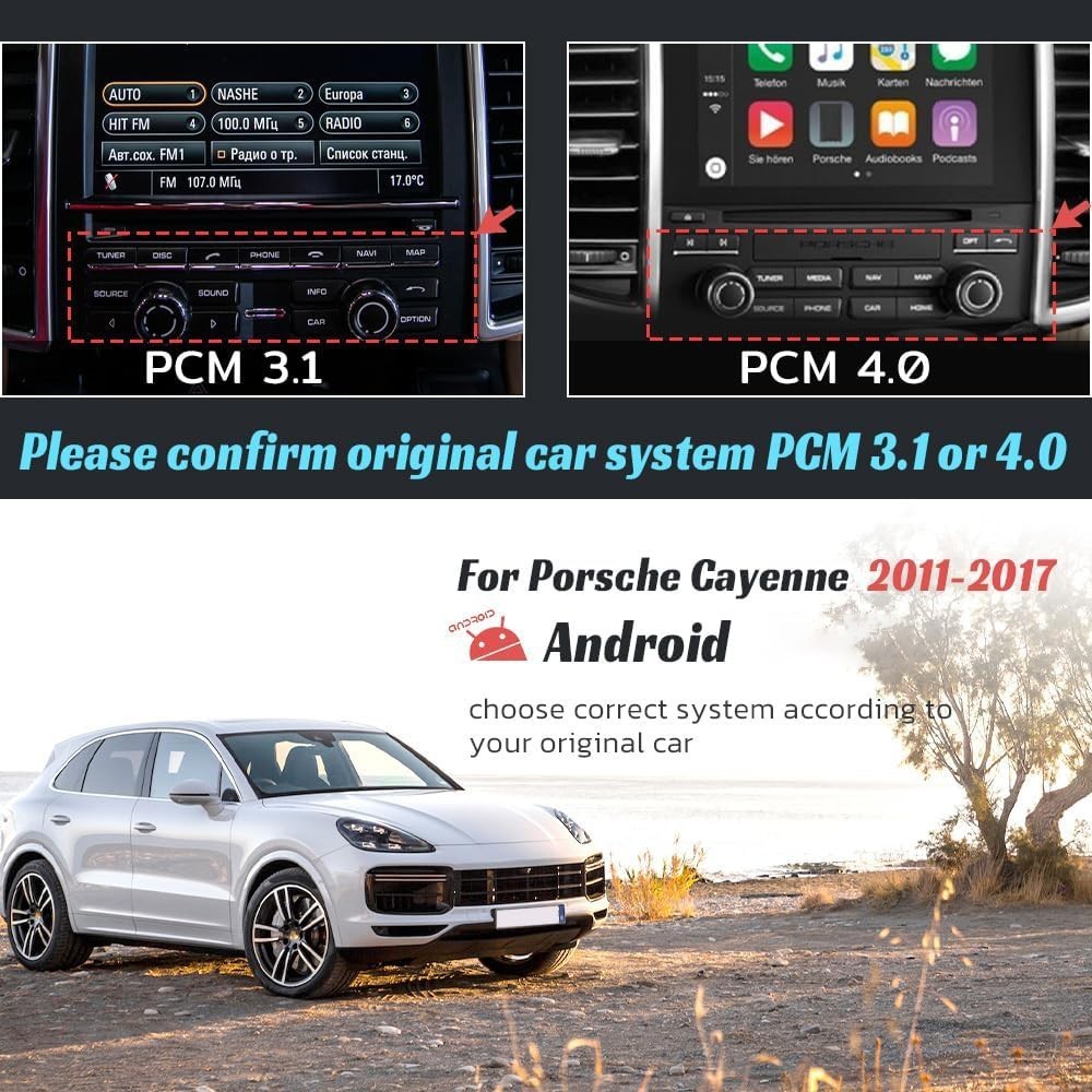 12.3″ Android Car Radio Carplay GPS 4+64GB For 2011-2017 Porsche Cayenne