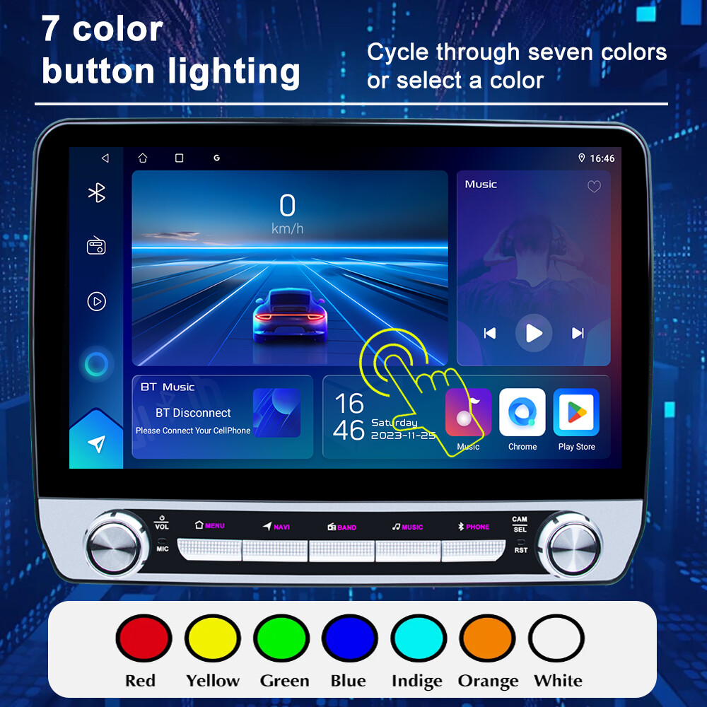 2+64G 10.1″ Double 2 Din Android 13.0 Car Carplay GPS Navi Radio Stereo WIFI BT