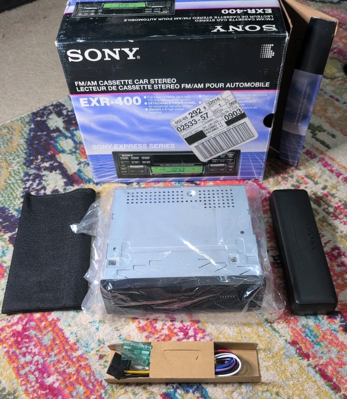 (NEW Open Box) Vintage Sony EXR-400 FM/AM Cassette Stereo Car Radio Read