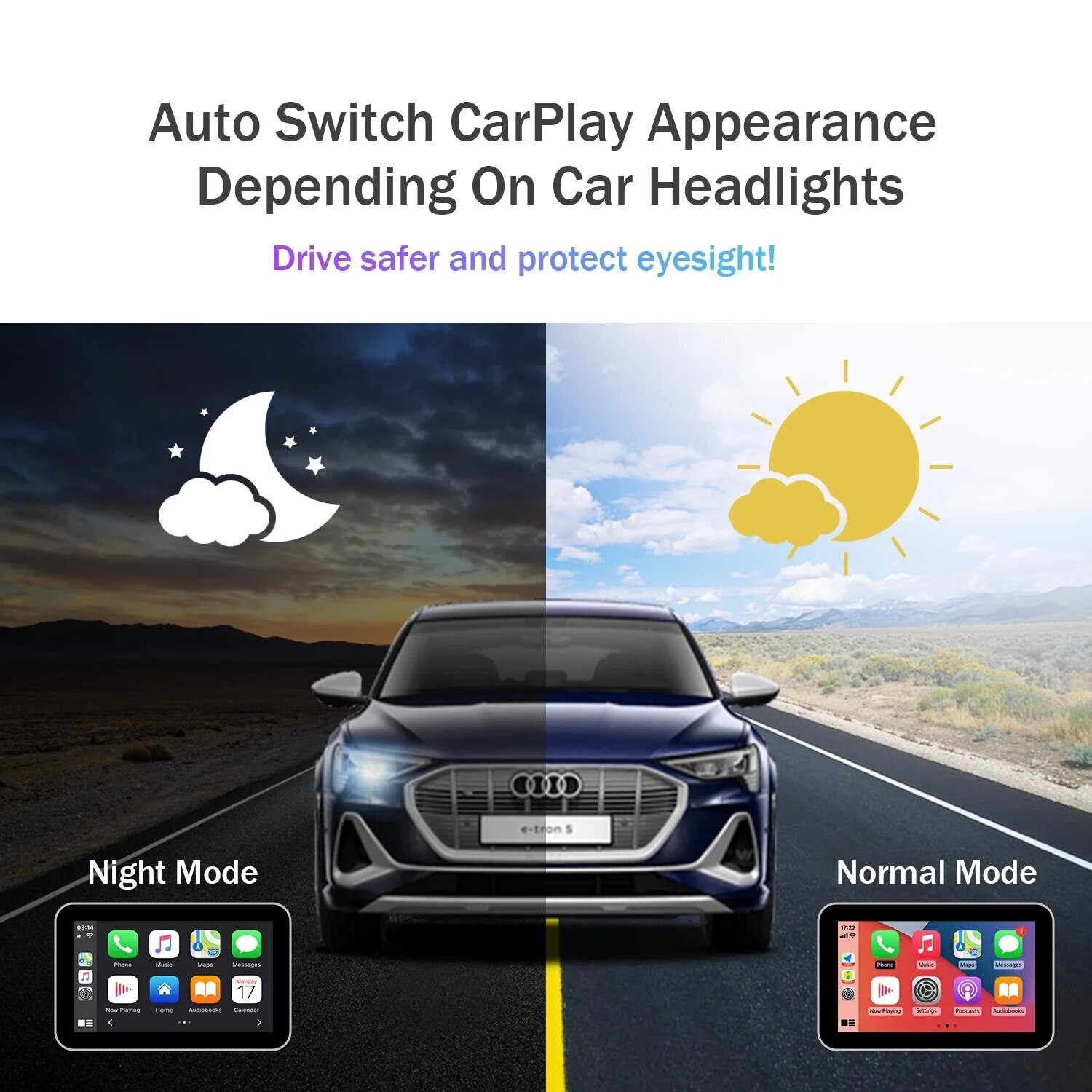 Ottocast Wired to Wireless Carplay Adapter U2 AIR, Navigation Player for iPhone