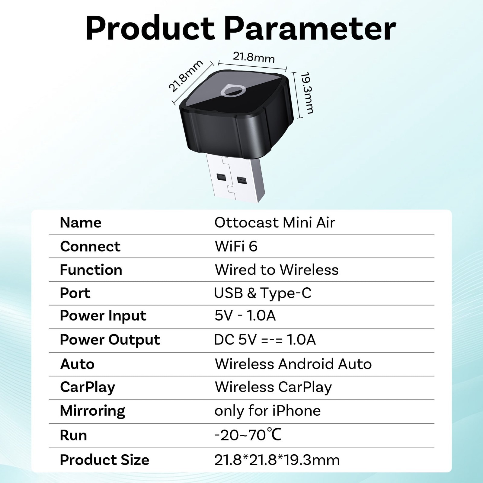 3in1 Ottocast Wireless Android Auto/CarPlay Adapter For Wired CarPlay +Airplay