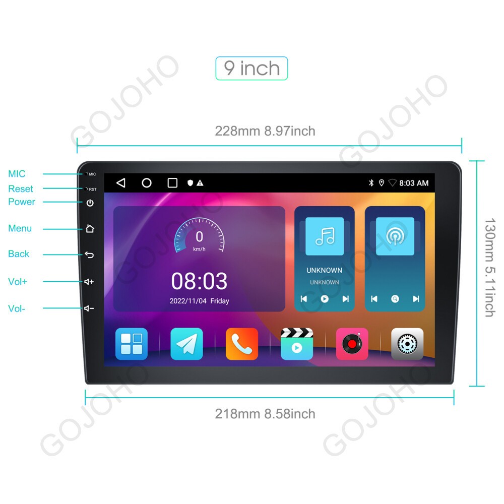 For Toyota Yaris 2008-2011 Android 15 Car Stereo Radio GPS Apple Carplay Camera