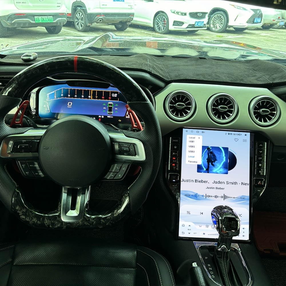 14.5″ 128GB Android Car Radio Stereo GPS Navi Carplay For Ford Mustang 2015-2021