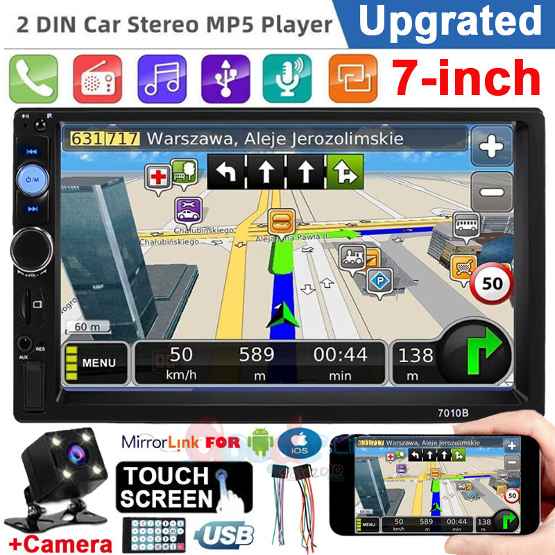 Bluetooth MP5 Estéreo Receptor para coche Con Cámara trasera y Pantalla Tactil