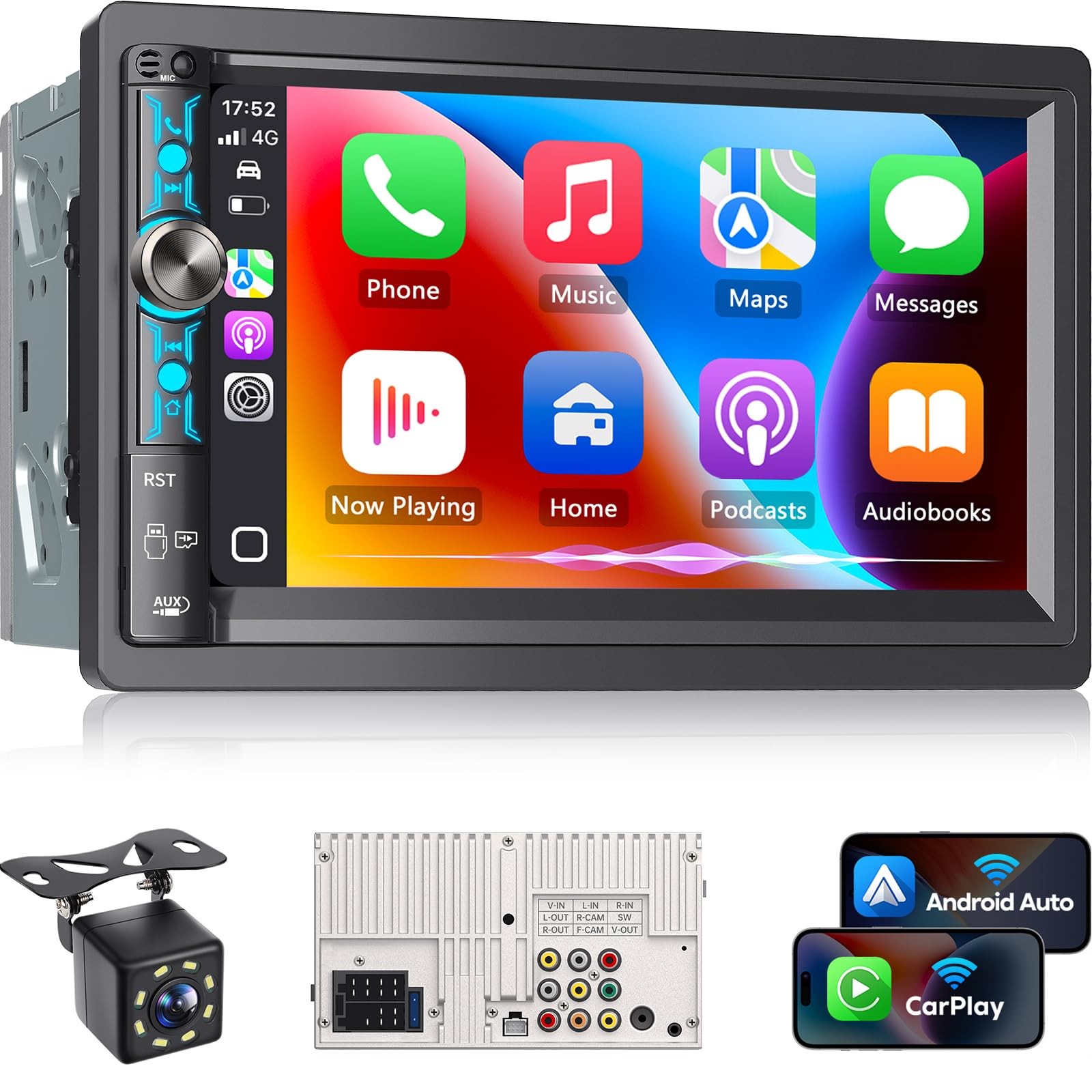 Double Din Car Stereo 7 Inch Wireless
