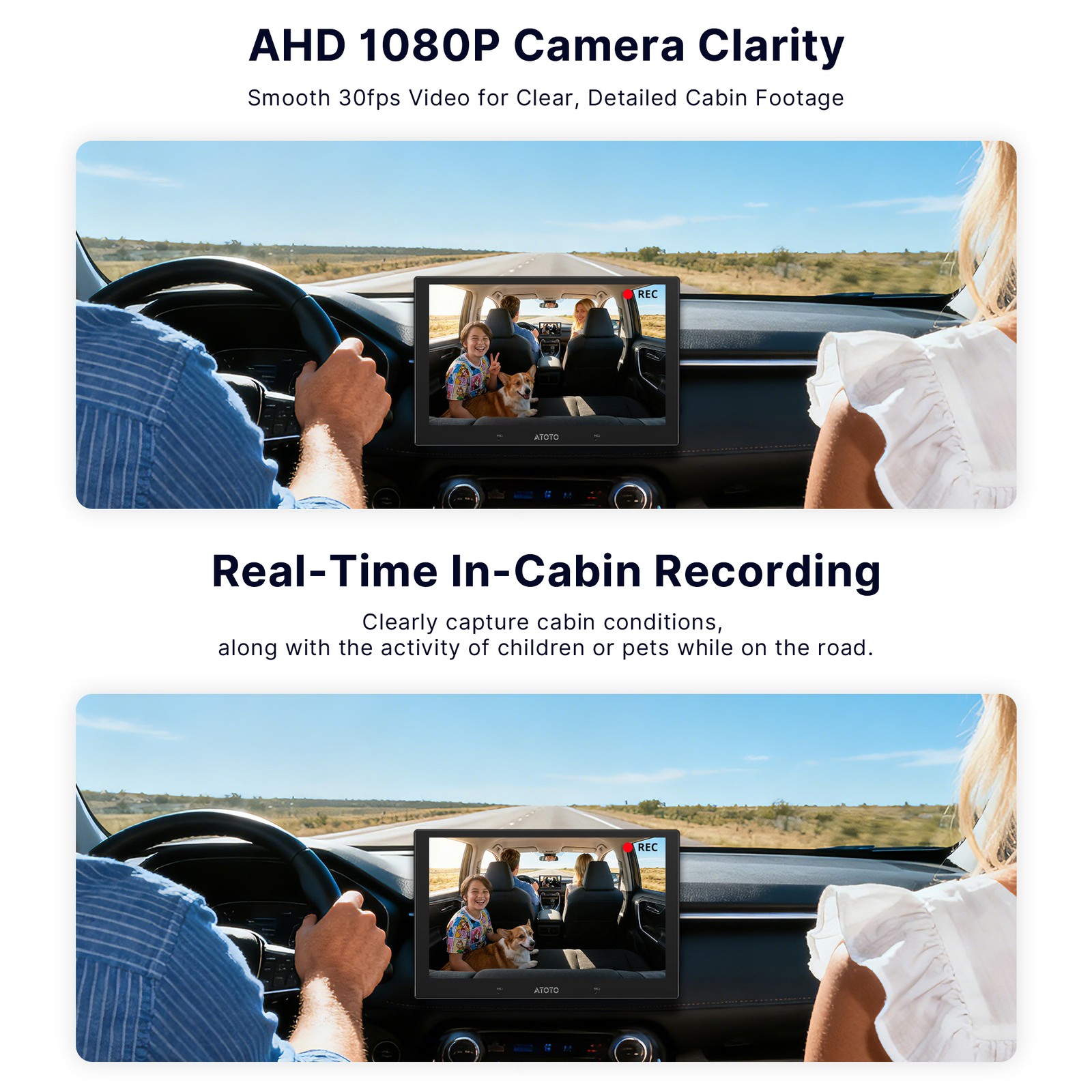 ATOTO 10.1” Android 2Din Car Stereo CarPlay & Android Auto 6G+128G Gen AI +Cam