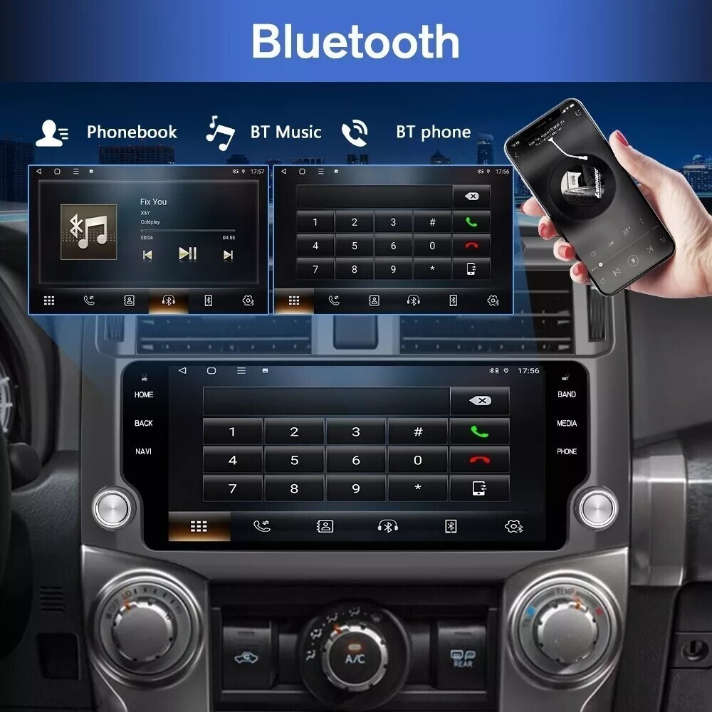 USED Car Radio Wireless Android CarPlay GPS Screen For Toyota 4Runner 2010-2021