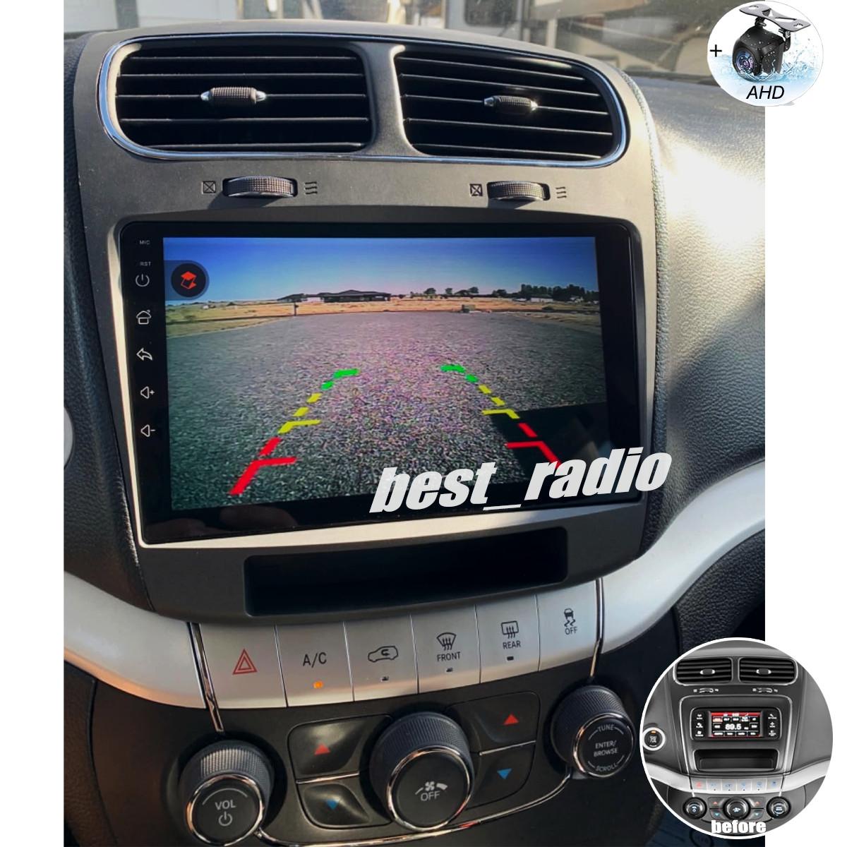 10″ Android 12 For Dodge Journey 2011-2019 Stereo Radio Apple Carplay FM Nav CAM
