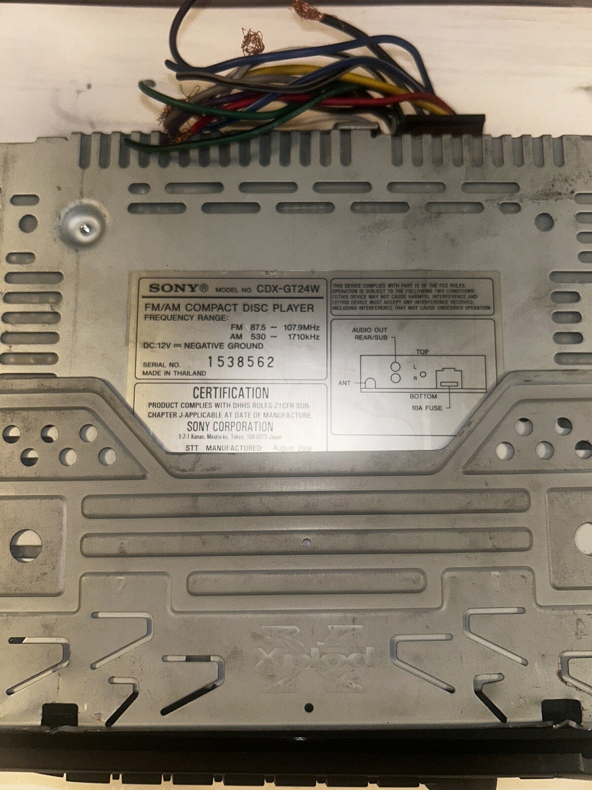 Sony CDX GT24W