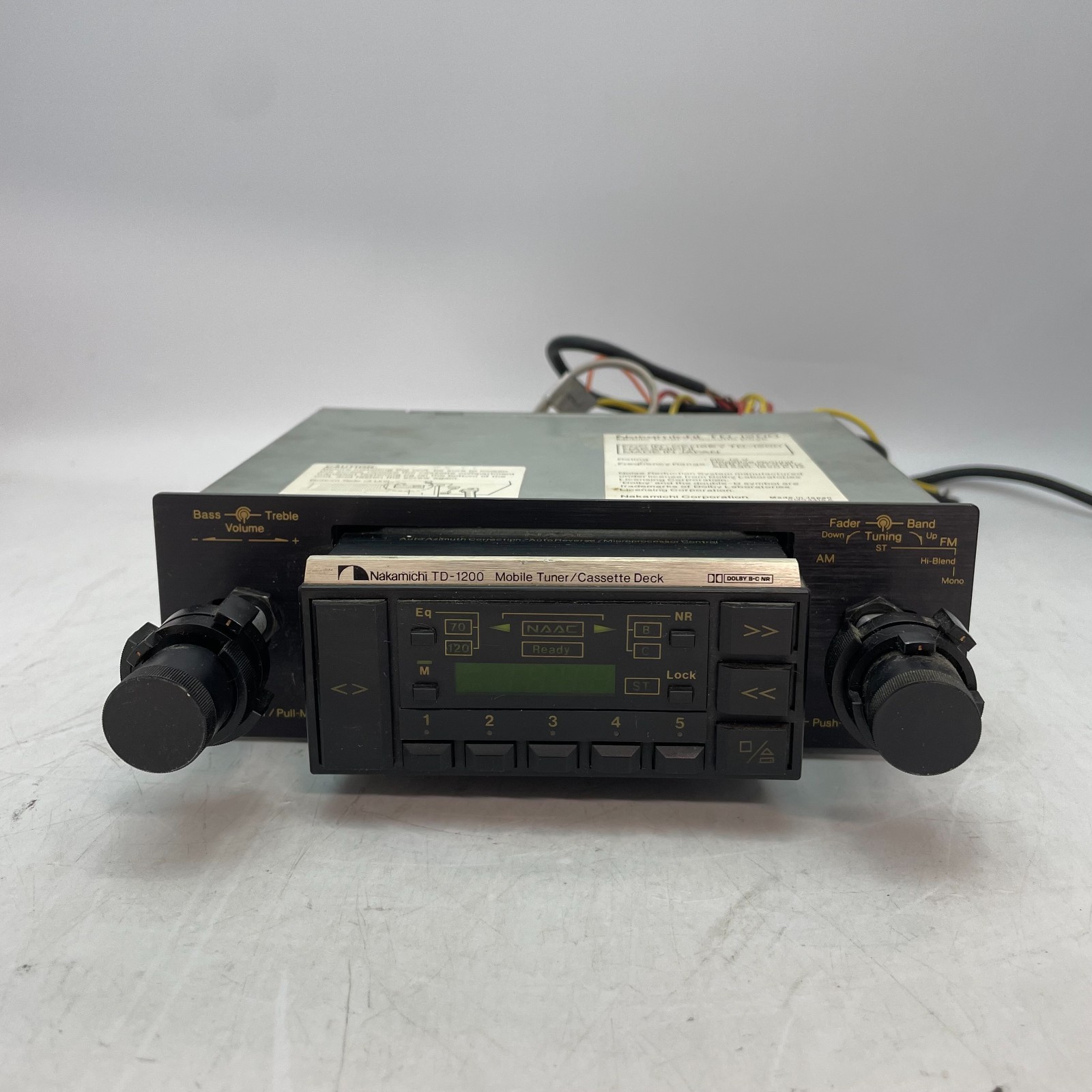 Nakamichi Model TD-1200 Car Audio Mobile Tuner/Cassette Deck TESTED FOR PARTS