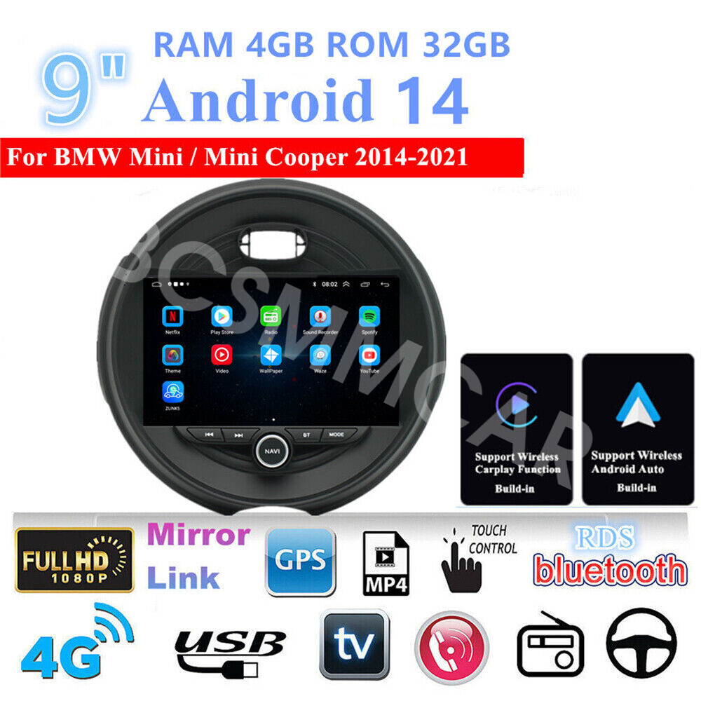 Multimedia Player Touch Screen Fit For BMW Mini Cooper F55 F56 2014-2021 W/CAM