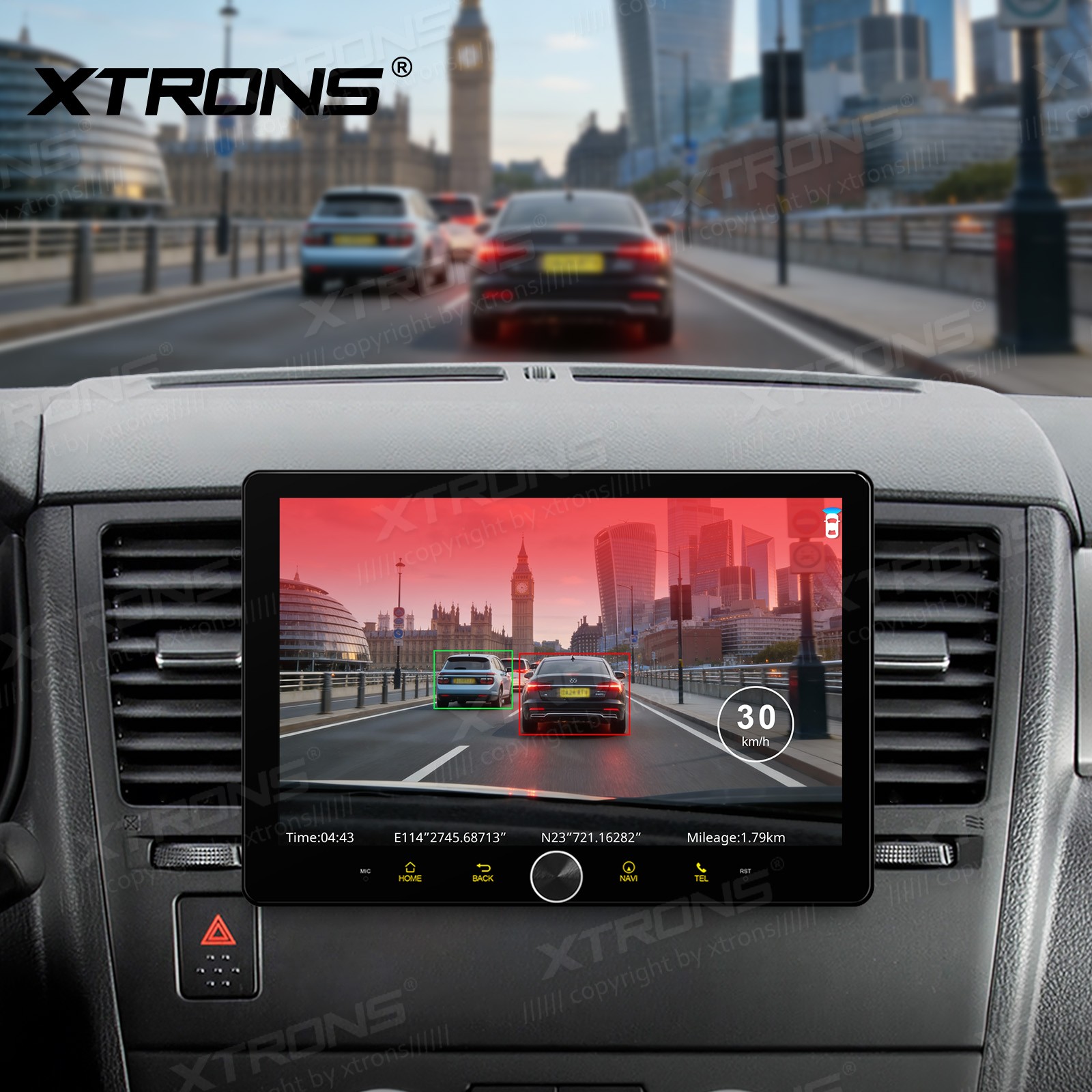 10.1″ QLED 2 DIN AI NPU Android 14 Car Radio Stereo 4+64G CarPlay ADAS Dash CAM