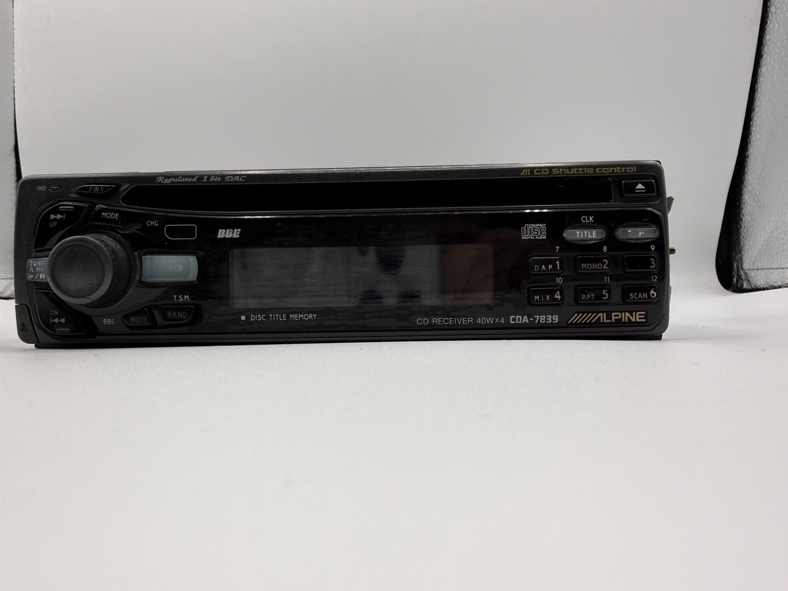 Alpine CDA-7839 CD Receiver | Vintage 1999 | Powers On | NO Harness