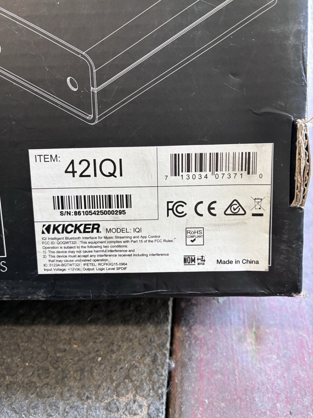 Kicker Iqi Bluetooth Interface Item:42IQI. New In Box.