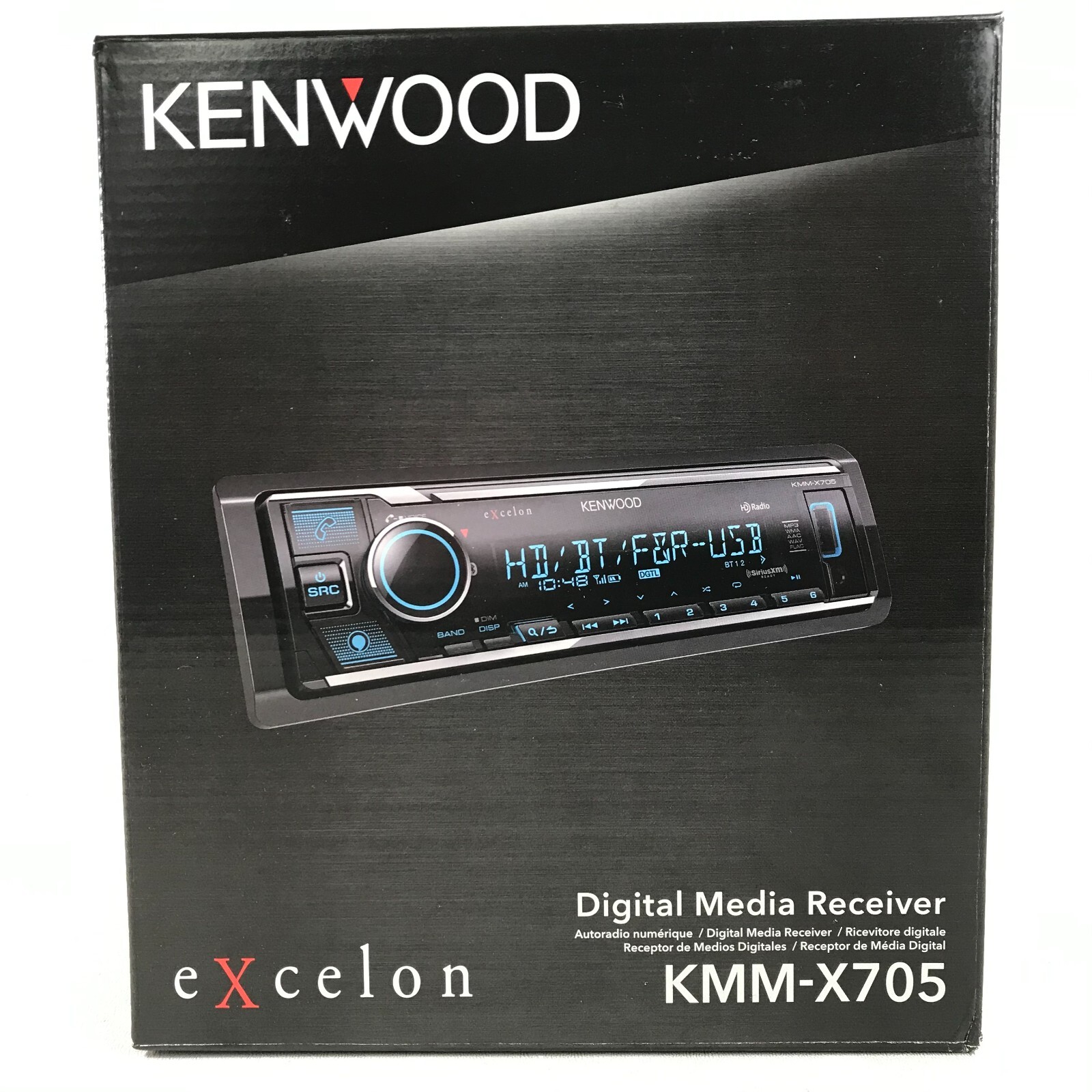 Kenwood Excelon KMM-X705 HD Radio Bluetooth Media Android iPhone USB Aux 6-Ch 5v
