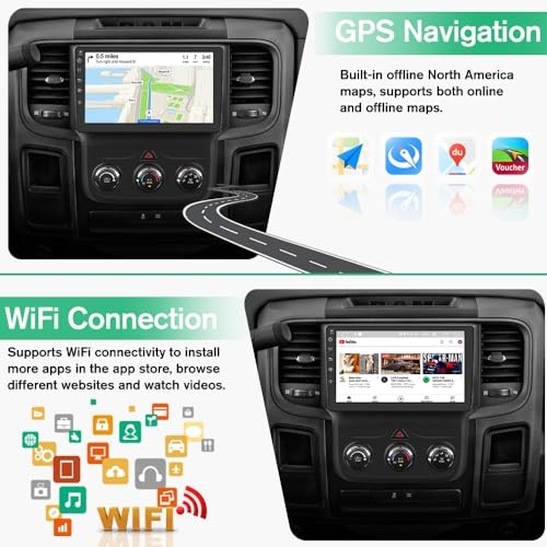 Car Radio Stereo for Dodge RAM 1500 2500 3500 2013 2014 2015 2016 2GB+64GB