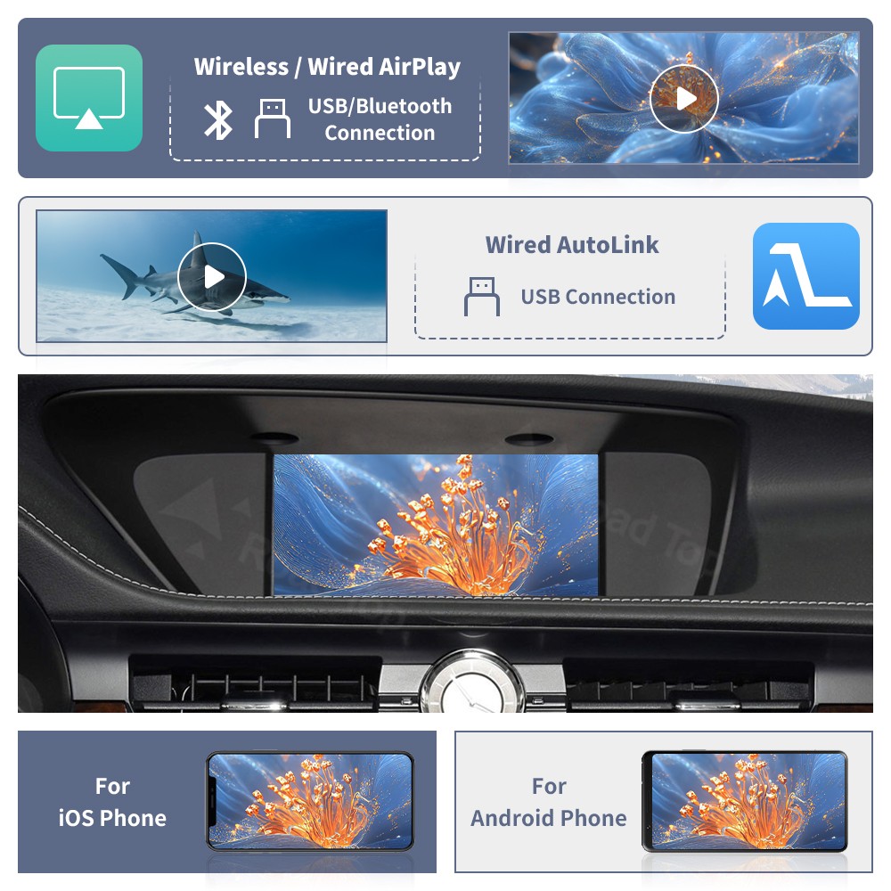 Wireless Carplay Android Auto Module For Lexus ES 2014-2019 Mirror Link AirPlay