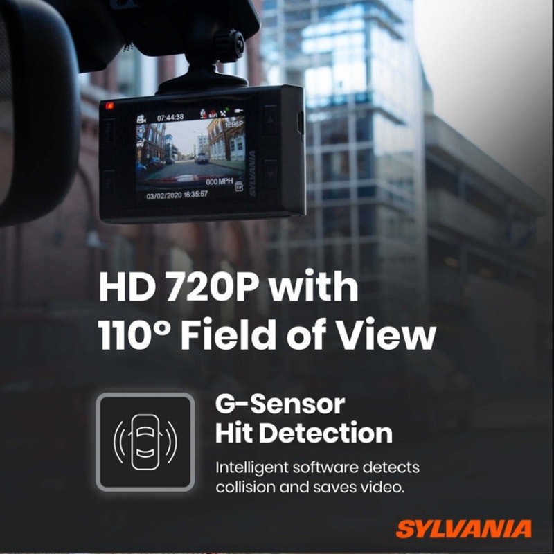 Sylvania Roadsight Basic Dash Camera – HD 720p, 2 inch LED IPS Screen, 10.4 oz