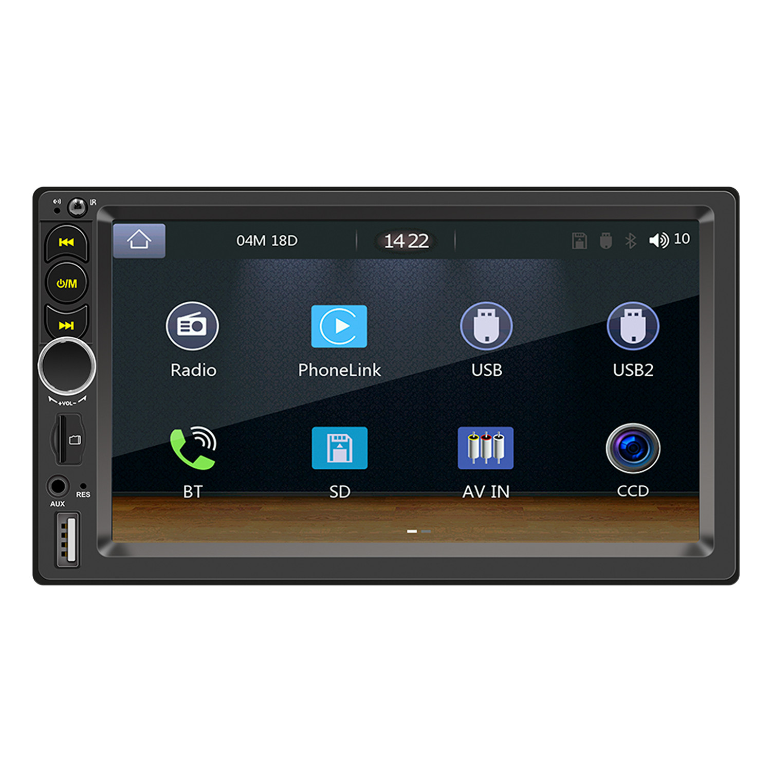 2DIN Double 7” Touchscreen Car Stereo with Bluetooth, GPS& Apple/Android CarPlay