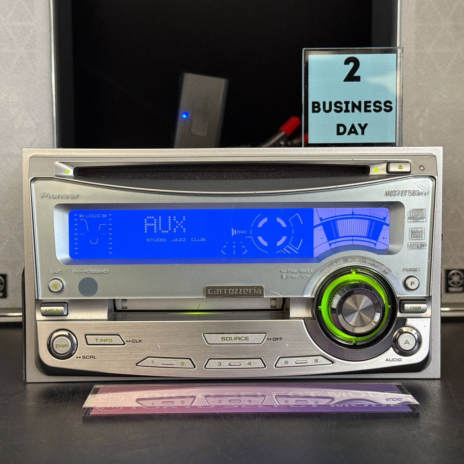 Pioneer Carrozzeria FH-P055MD Car Audio CD MD Bluetooth 2DIN Tested In Stock