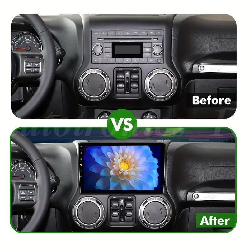 For Jeep Wrangler JK 2007-2017 10″ Car Radio Android Auto Stereo DSP GPS Navi