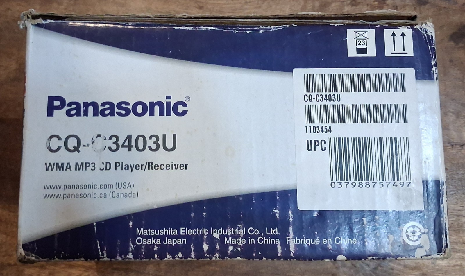 PANASONIC CQ-C3403U MP3 Cd Player/Receiver MXE High Power 50Wx4