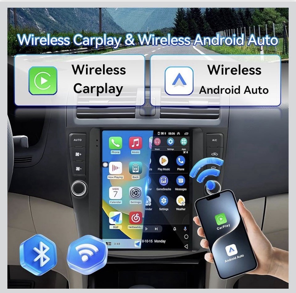 🔥9.7″ Car Stereo Radio Carplay-Honda Accord 2003-2007 Android 13 GPS Nav WIFI