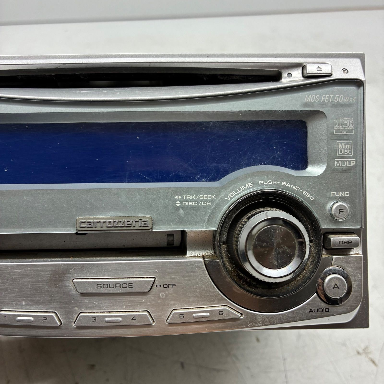 Tested Pioneer Carrozzeria 2DIN FH-P055MD Car Audio CD MD Equalizer DSP