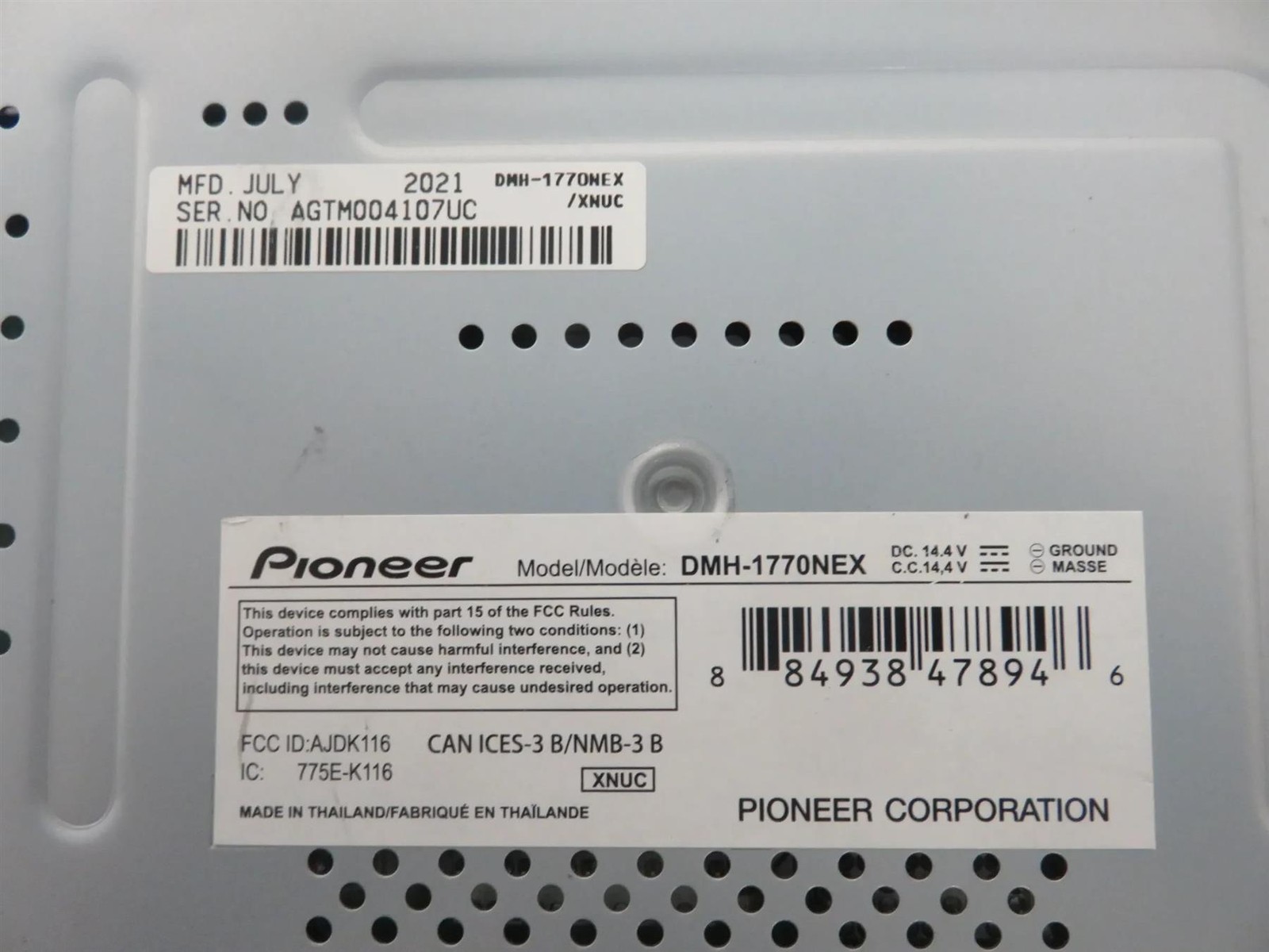 Pioneer DMH-1770NEX 6.8″ 2-Din Digital Media Receiver – Free shipping