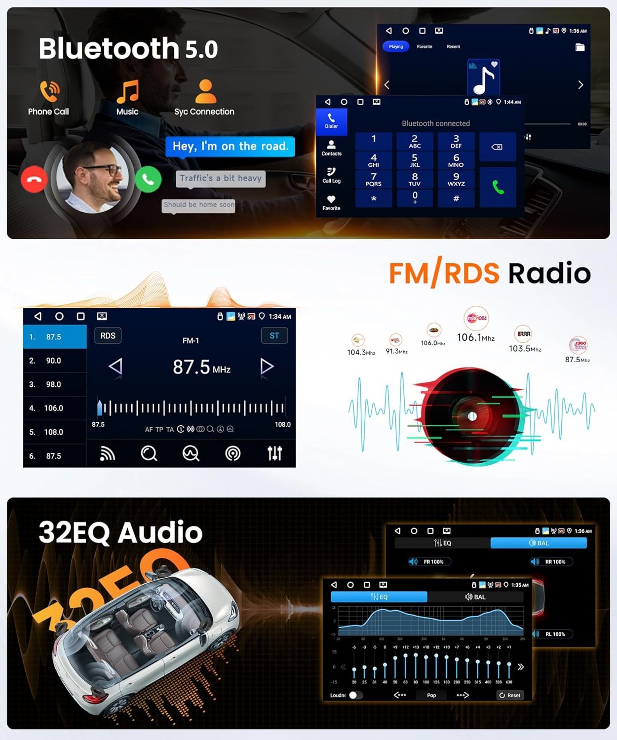 For Toyota Sienna 2004-2010 4Core 64G Android13 Apple CarPlay Car Radio GPS Navi