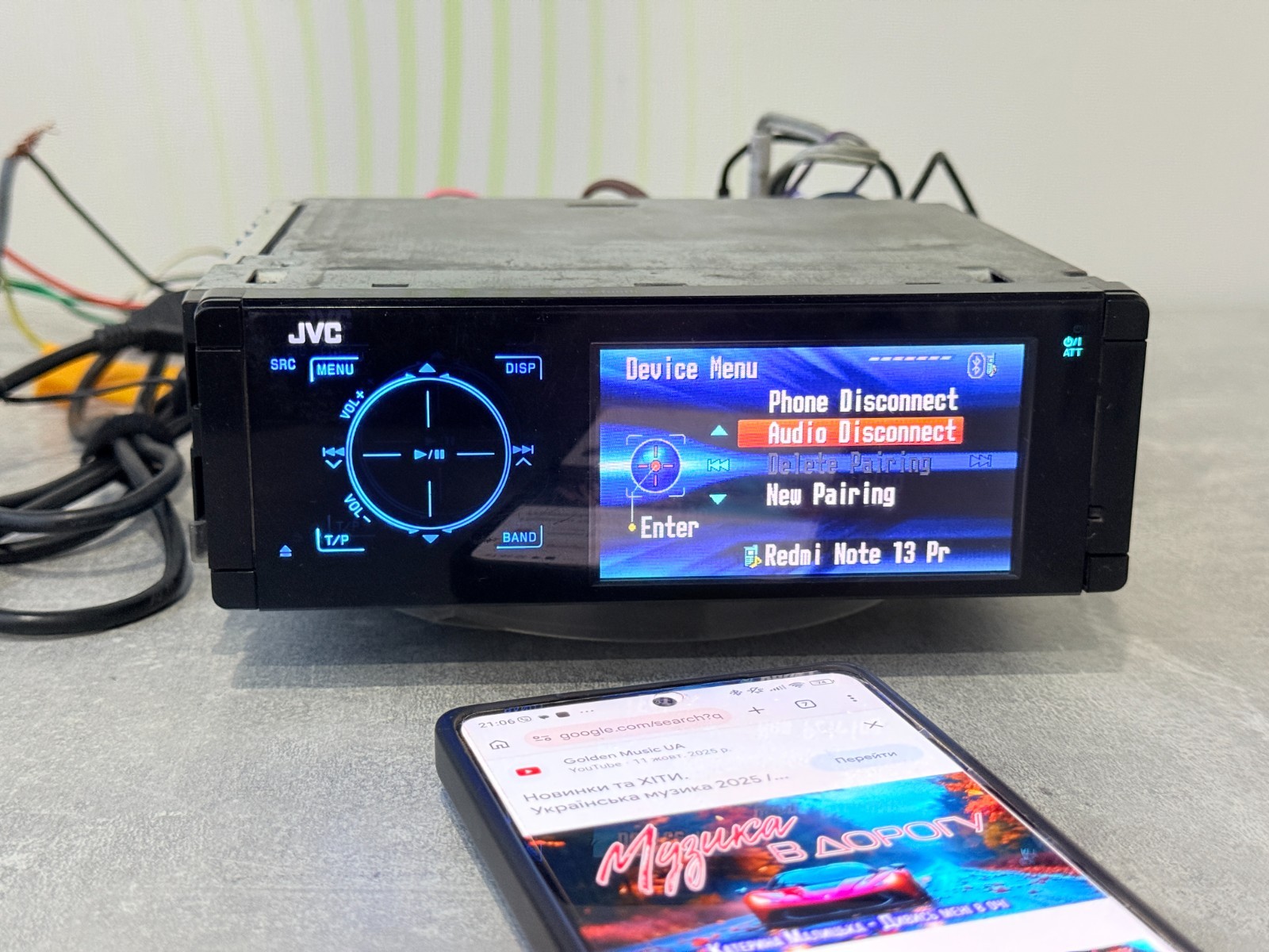JVC KD-AVX44 Dvd Car Stereo 3.5″ Touchscreen Bluetooth USB 1DIN Head Unit