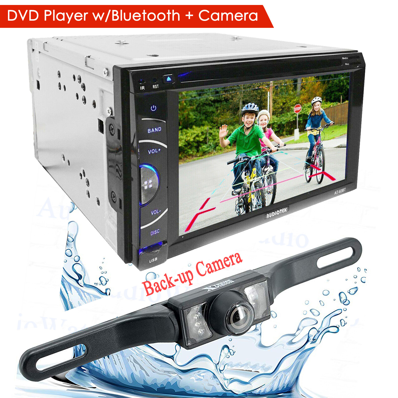 6.2″ DIN TOUCHSCREEN CAR STEREO DVD BLUETOOTH STEREO MP5 MP3 Player + Rear Cam