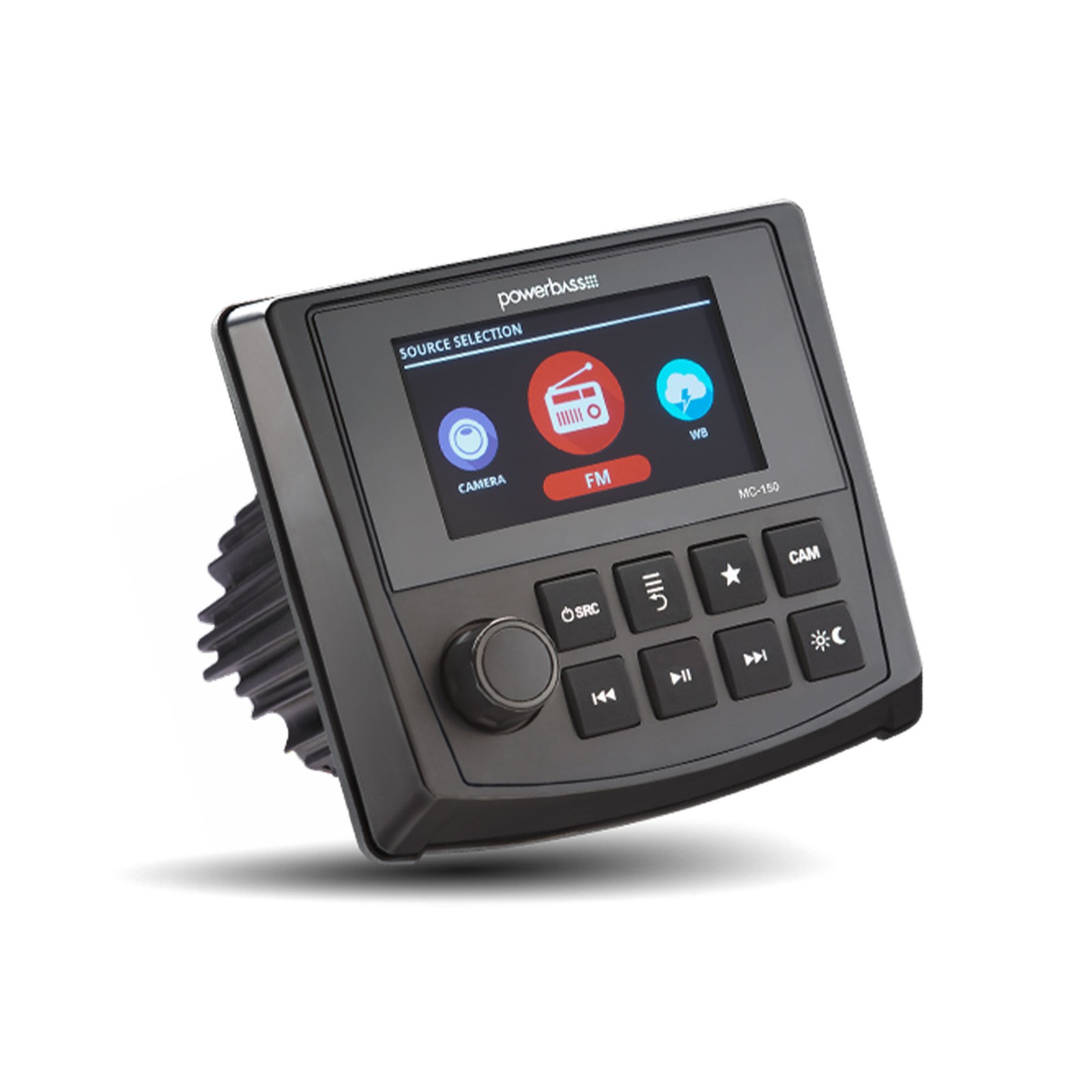 PowerBass MC-150 Dual-Zone Digital Media Center with Bluetooth & Color TFT Di…