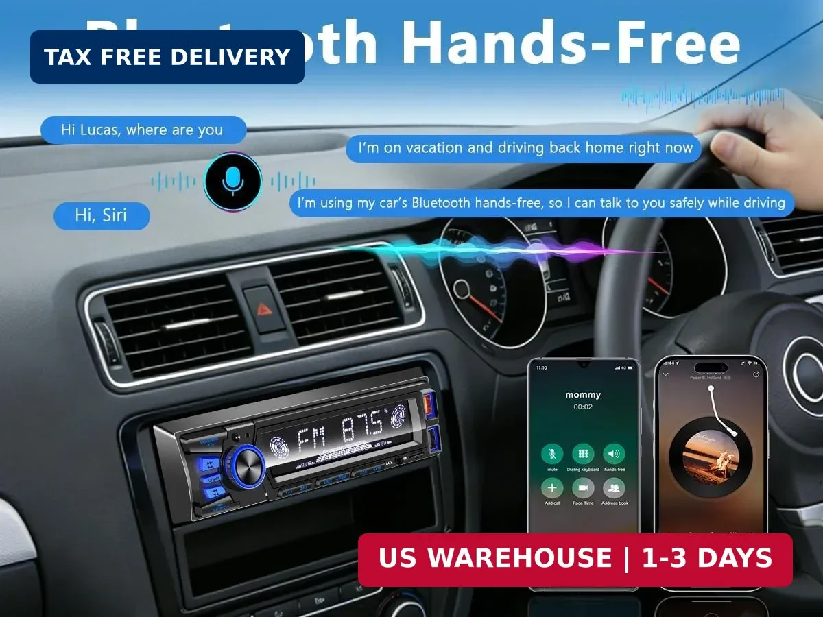 Car Radio Bluetooth Single DIN Car Stereo with Bluetooth,Car Audio with Push to