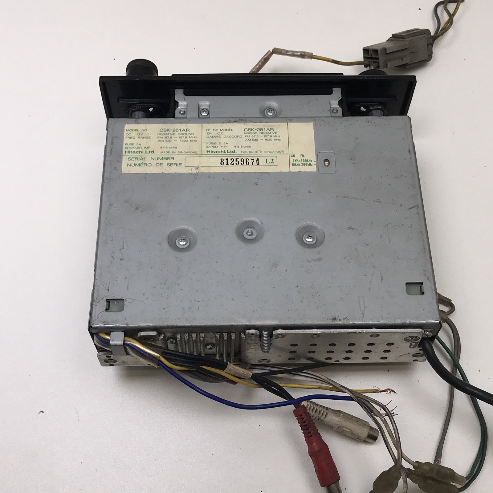 Hitachi Digital PLL Synthesized Stereo Cassette Tuner 281AR Automatic CSK-281AR