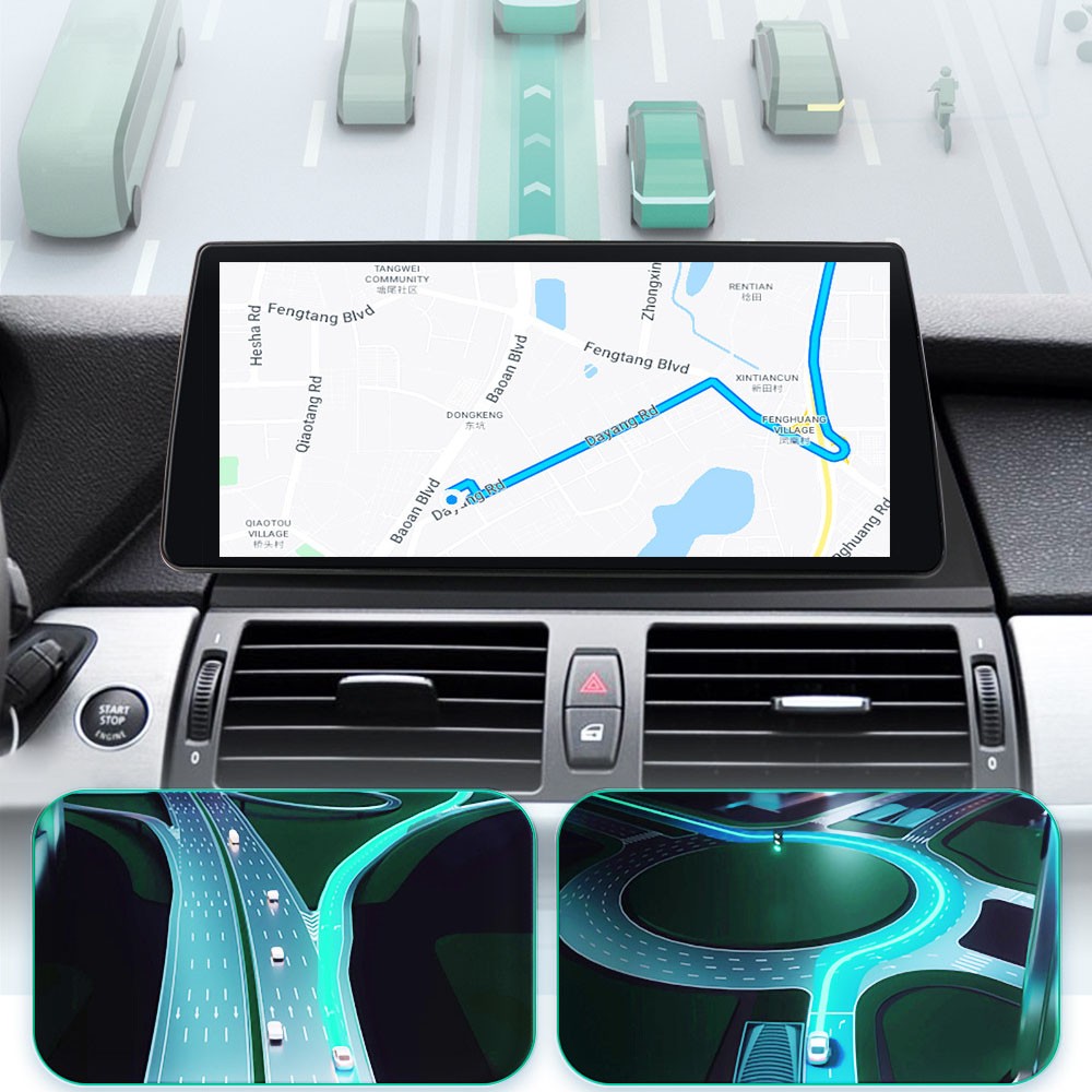 10.33″ Car Stereo Radio Carplay Navigation 8+128G For BMW X5 X6 CCC CIC 07-2010