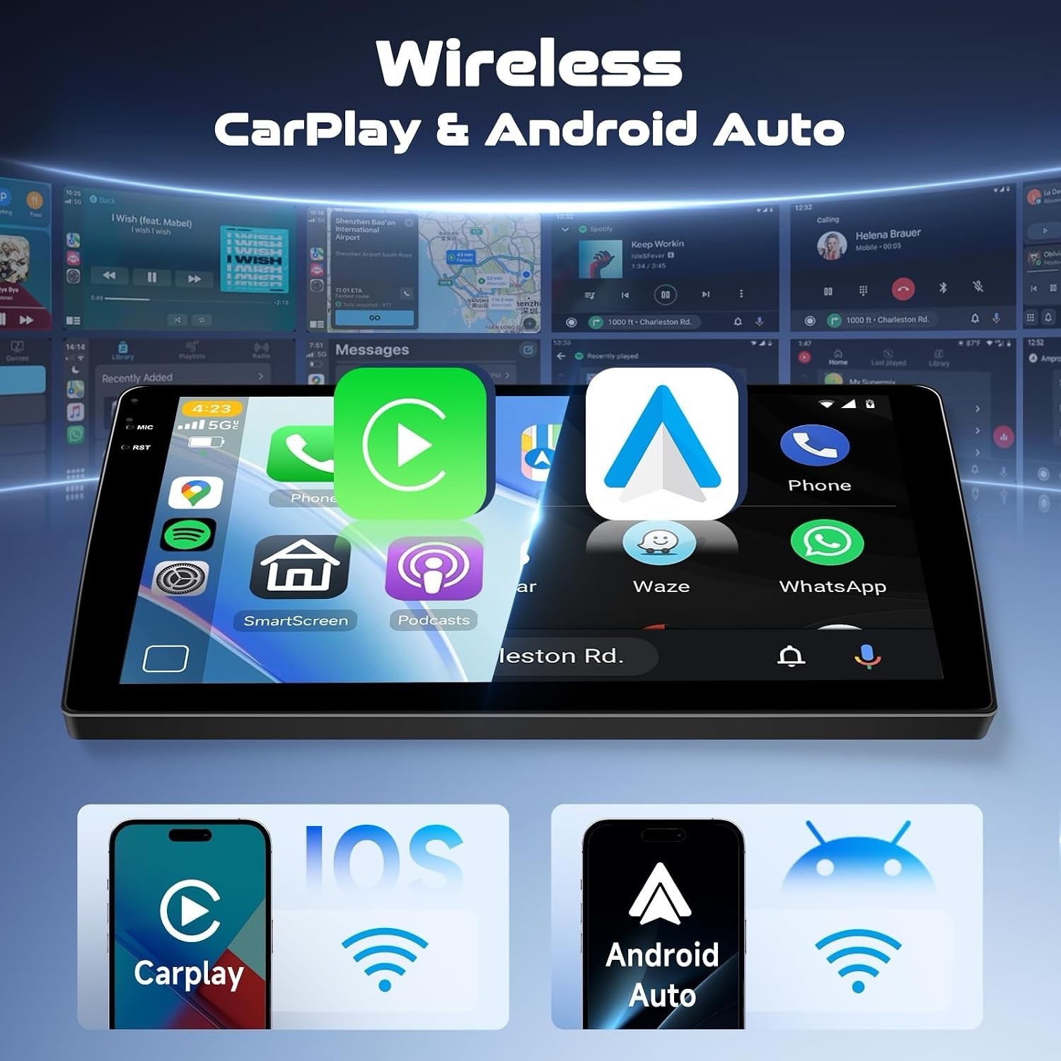 4GB+128GB Car Stereo for Nissan Altima 2013-2018, 9-Inch Android 15 Radio