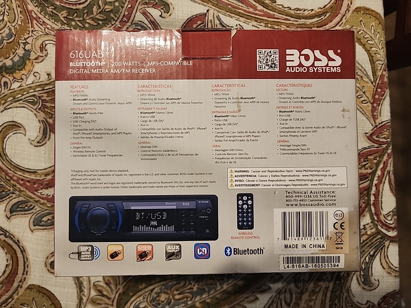 BOSS Audio 616UAB Car Mp3 Player