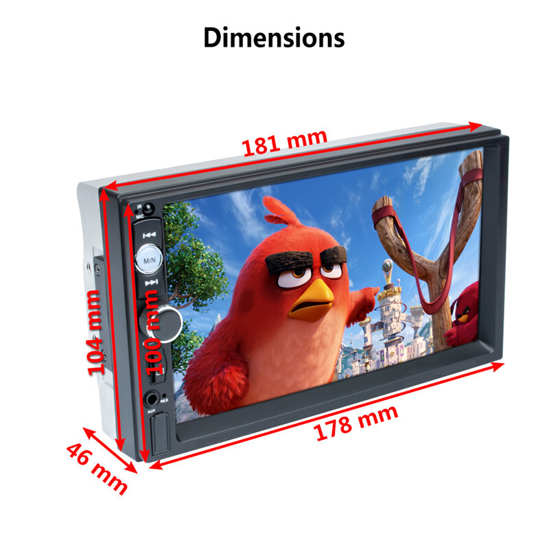 Car Radio 7″ HD Autoradio Multimedia Player Audio Stereo MP5 Bluetooth & Camera