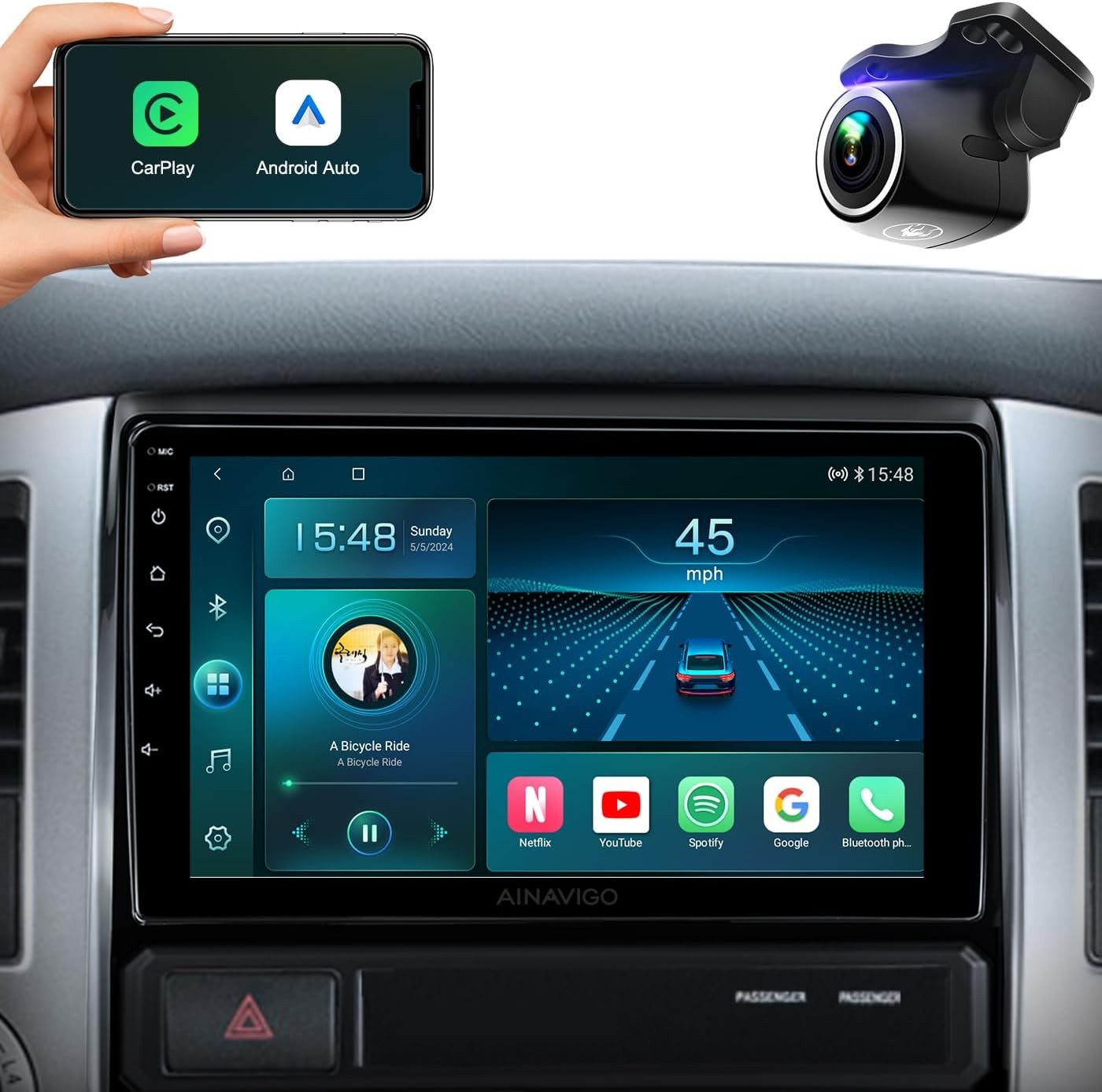 9″ Car Radio Stereo 8Core Carpay Android12 5G WiFi for Toyota Tacoma *7086C2D