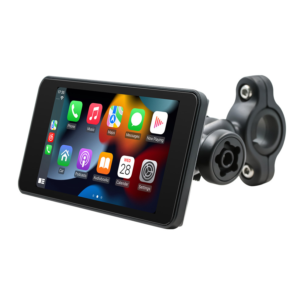 5″ Waterproof Motorcycle Navigator Portable Wireless CarPlay Android Auto Screen
