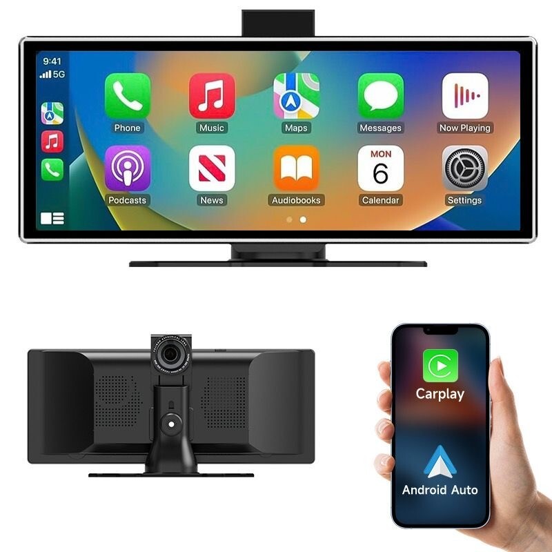 11.26″ Wireless CarPlay & Android Auto Screen with 64GB SD Card and Backup Camer