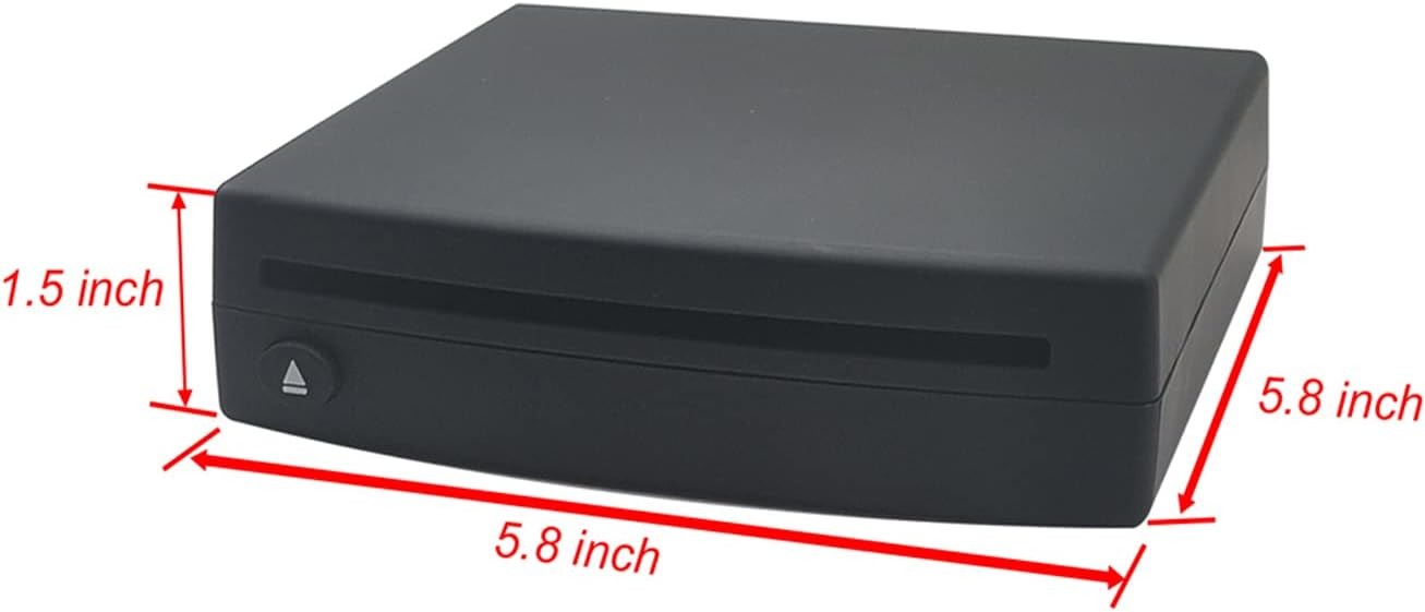 External USB Car Universal CD Player,Vehicle Player for via BLACK