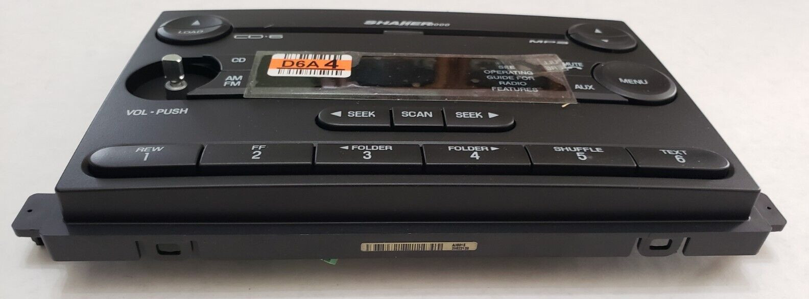 FORD SHAKER 1000 FACE no big knob 05-06 F-150 Mustang expedition 6CD MP3 radio