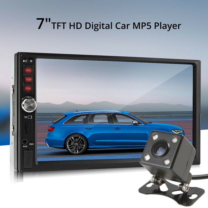 7in Screen Bluetooth Car Radio Stereo MP3 MP5 Audio Video Player Rearview Camera